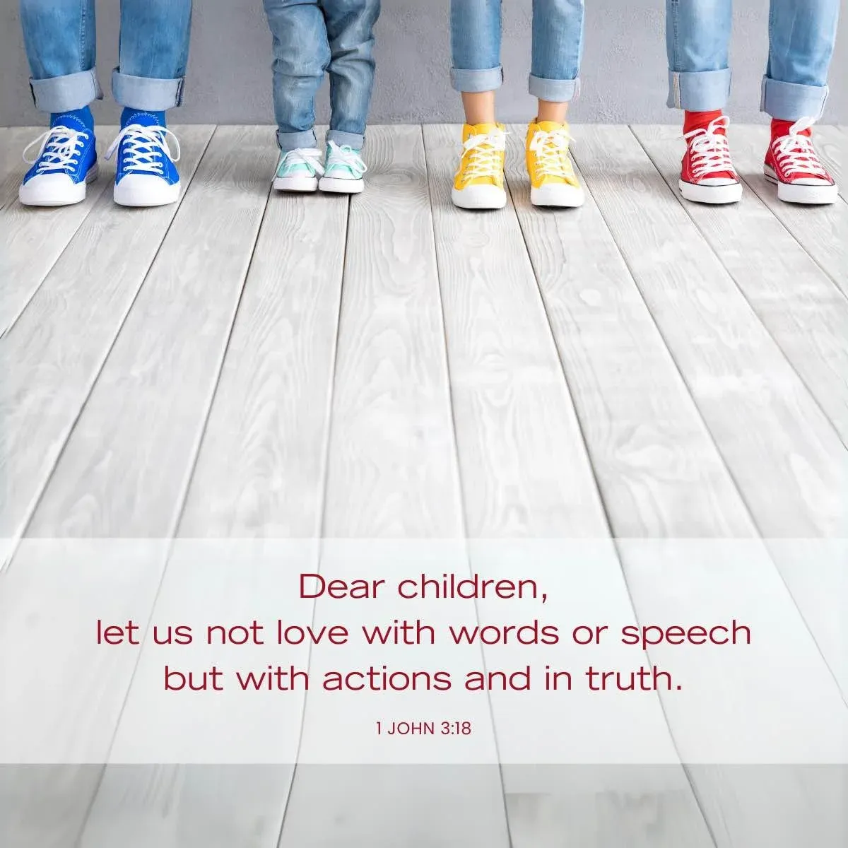 1 John 3:18 Bible verse to help kids navigate life's challenges