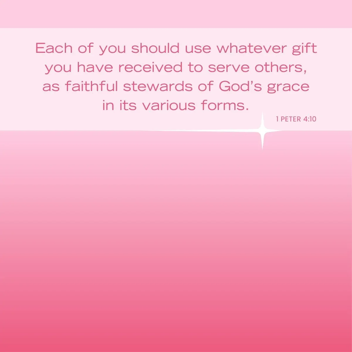 1 Peter 4:10 Bible verse for service-oriented ambition