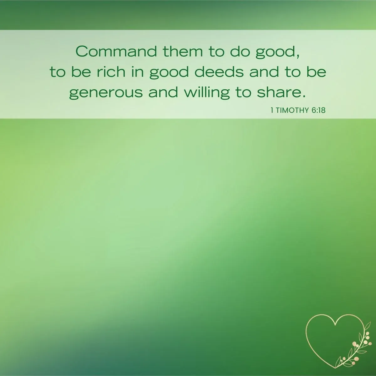 1 Timothy 6:18-19 - Tithing Bible verse