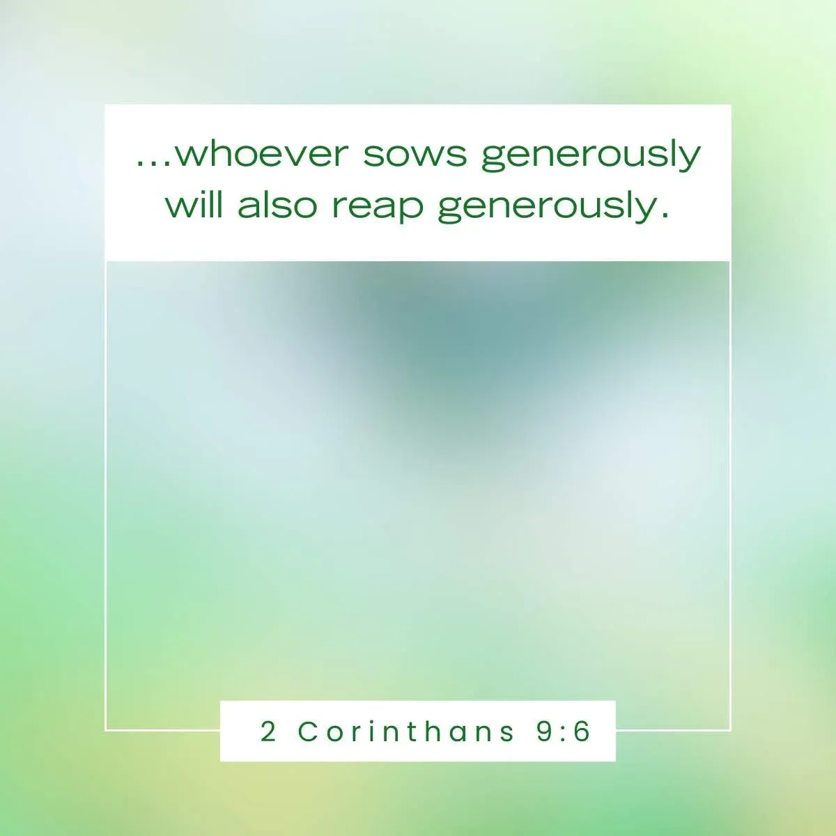 2 Corinthians 9:6 Bible verse about influence