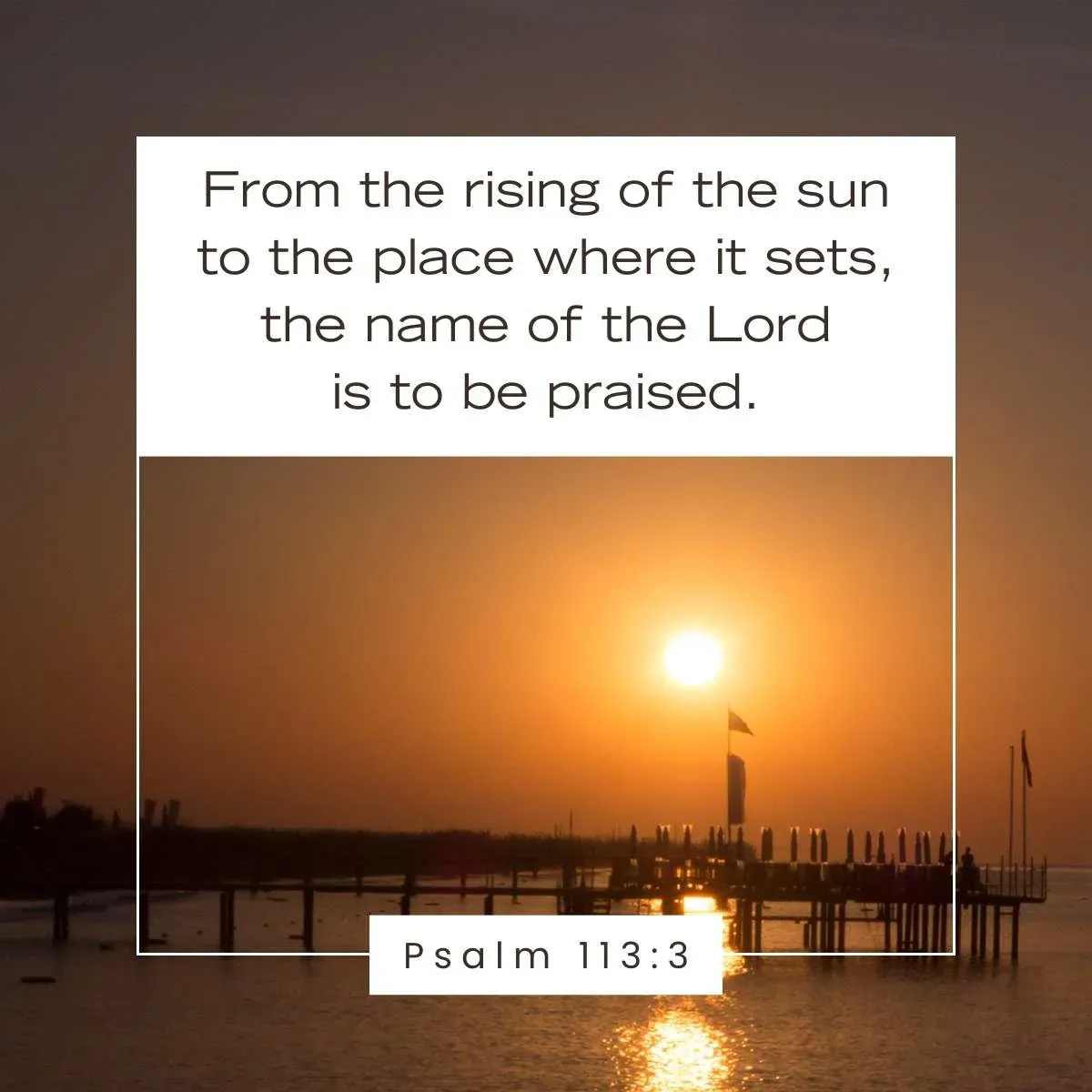 Psalm 113:3 Bible verse about the sun