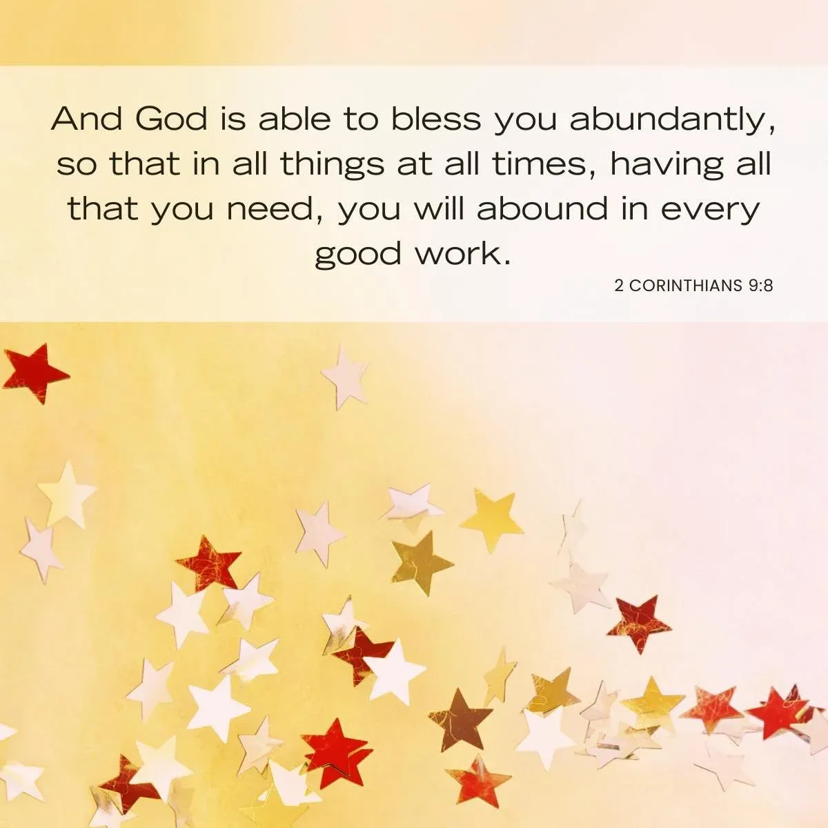 2 Corinthians 9:8 Bible verse about accomplishments