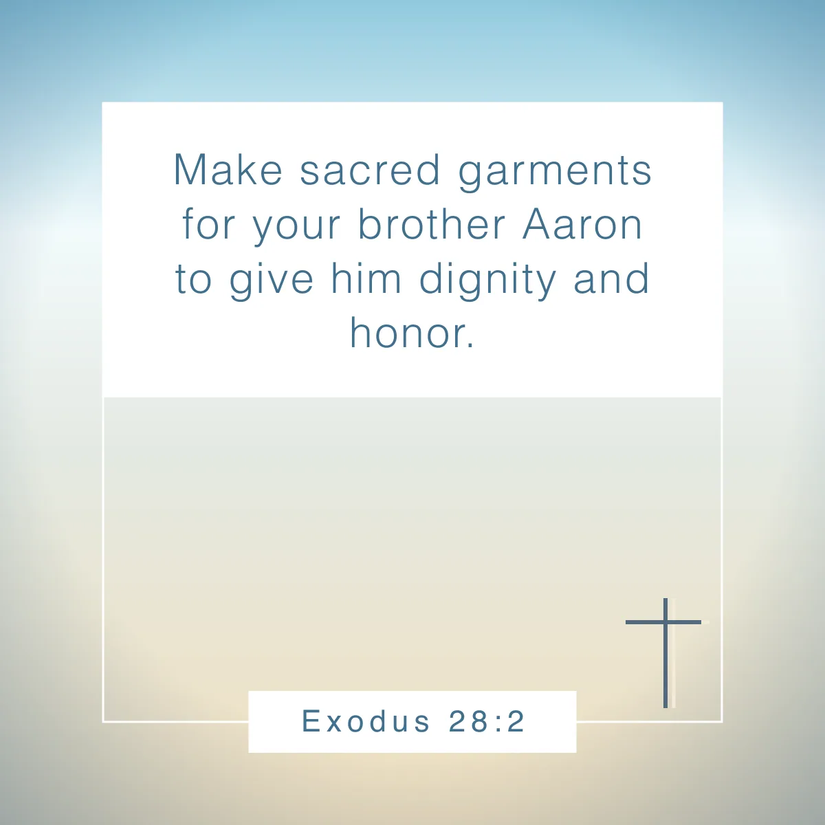 Exodus 28:2 Bible verse about beauty that reveal God's view of true worth