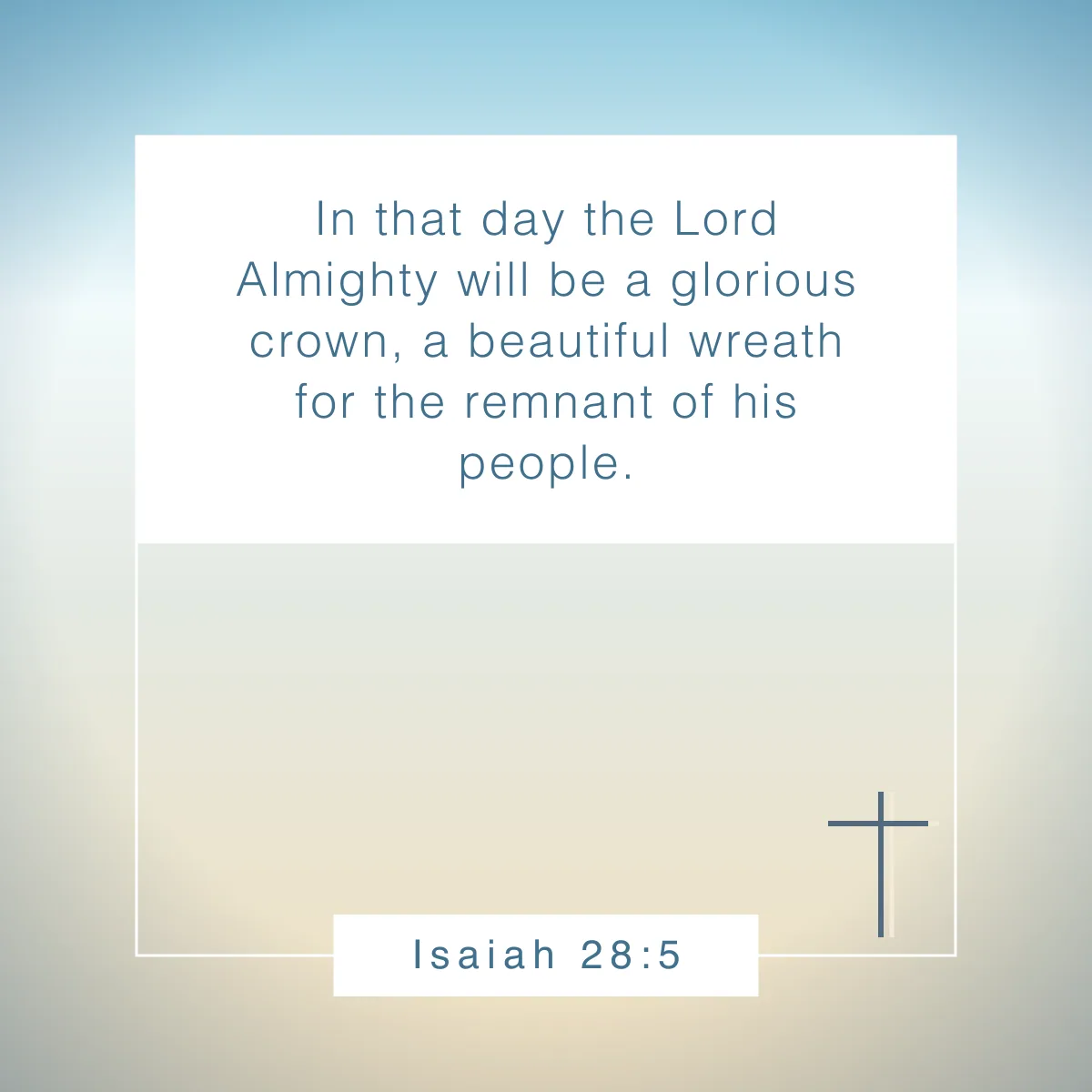 Isaiah 28:5 Bible verse about beauty that reveal God's view of true worth