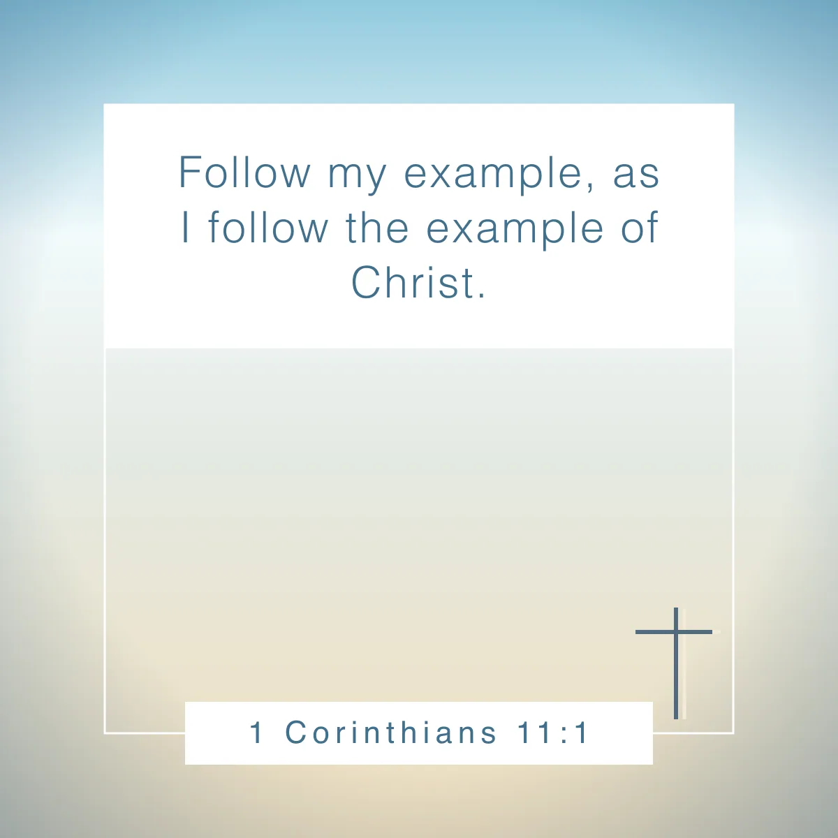 1 Corinthians 11:1 Bible verse about being an example