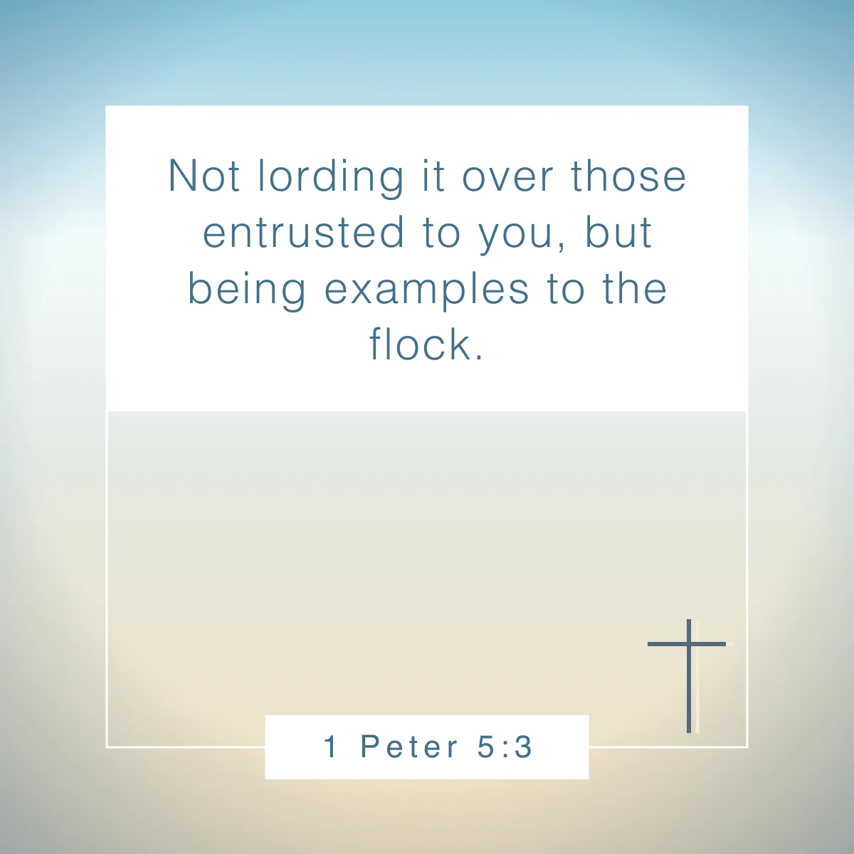 1 Peter 5:3 Bible verse about being an example