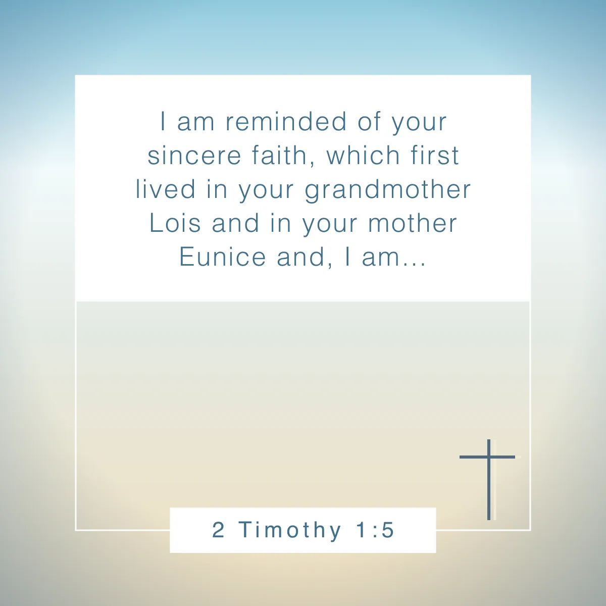 2 Timothy 1:5 Bible verse about being an example