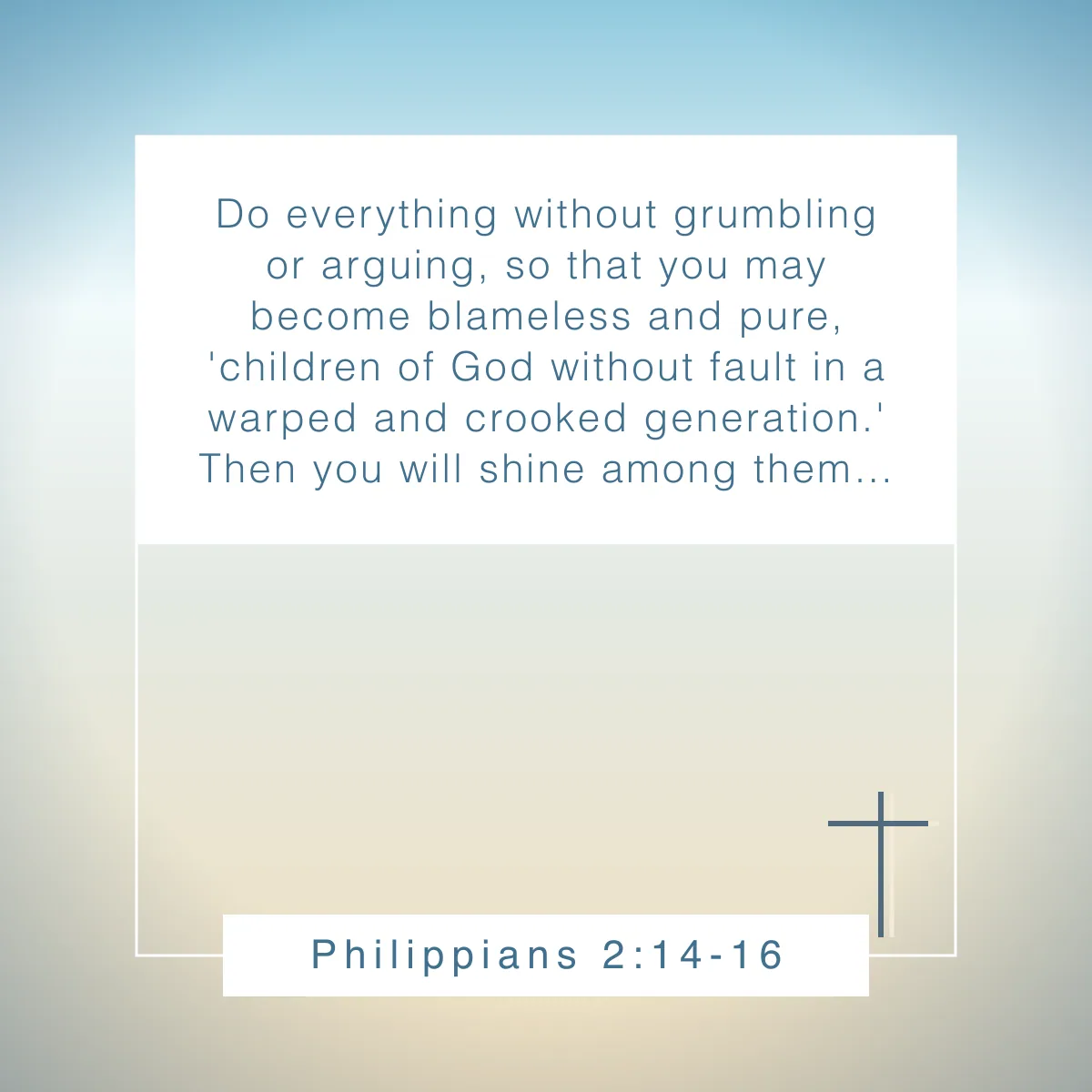 Philippians 2:14-16 Bible verse about being an example