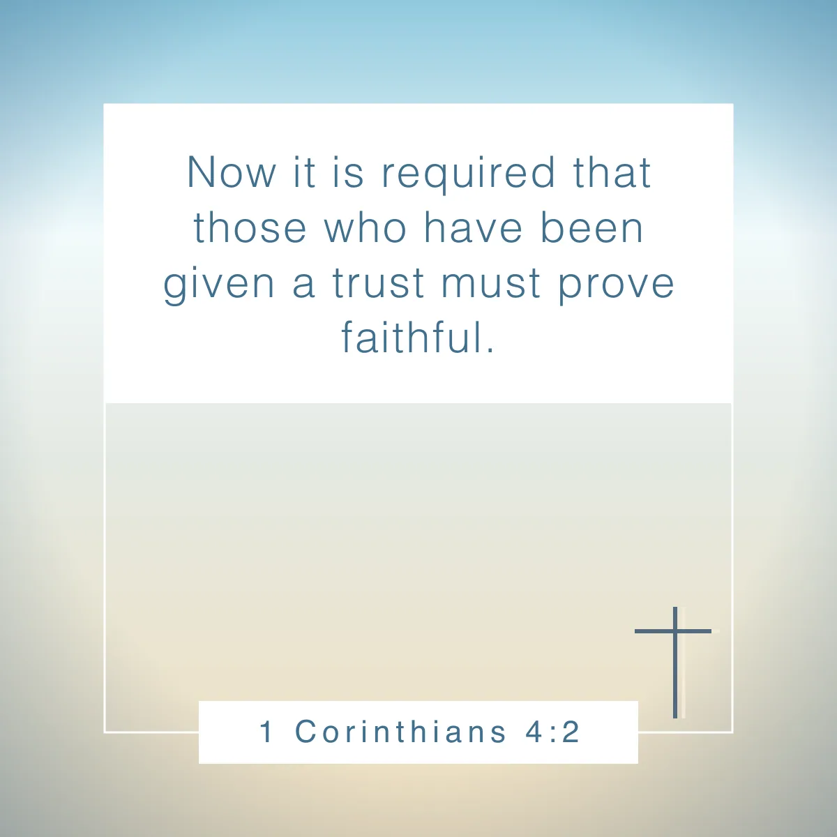 1 Corinthians 4:2 Bible verse about being prepared