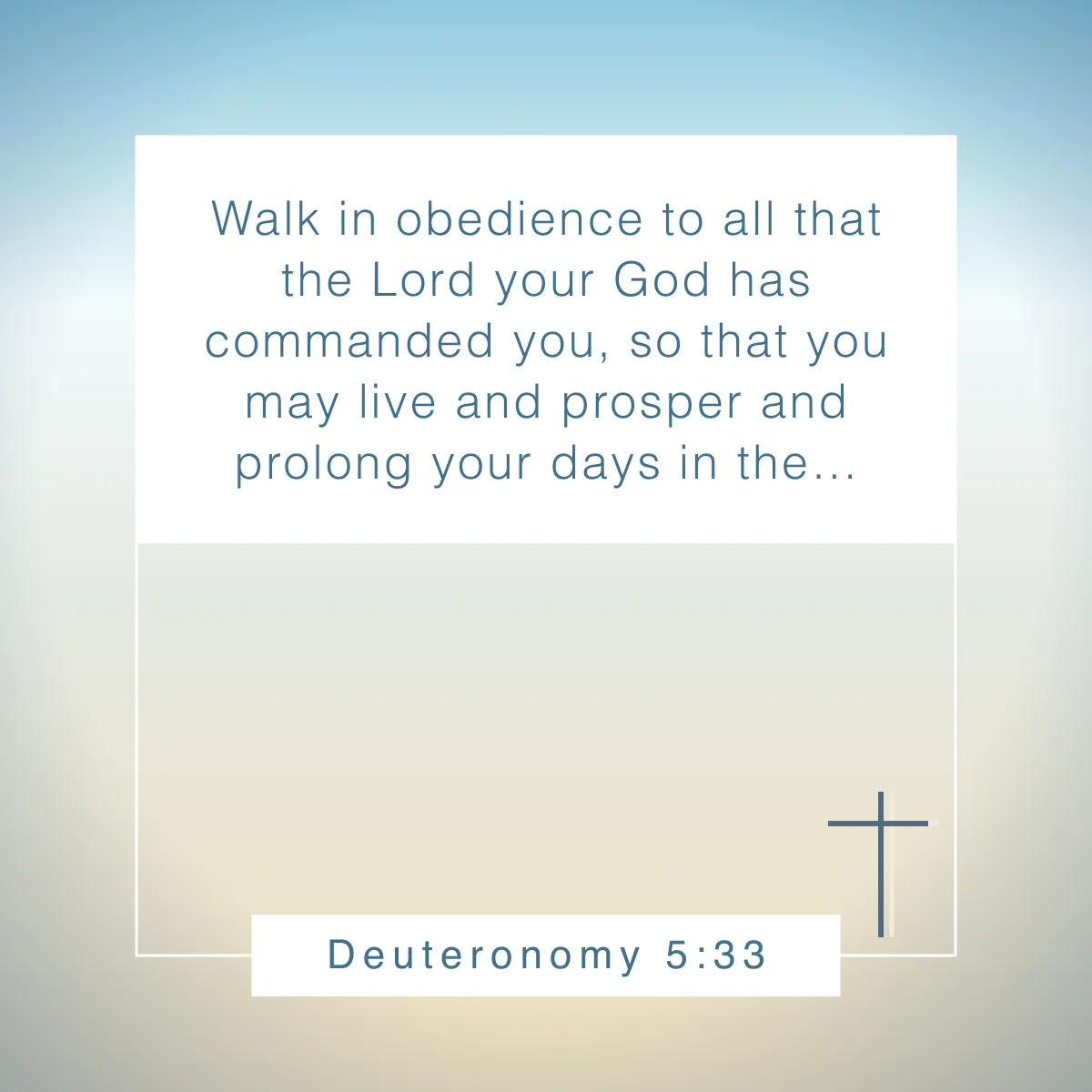 Deuteronomy 5:33 Bible verse about being prepared