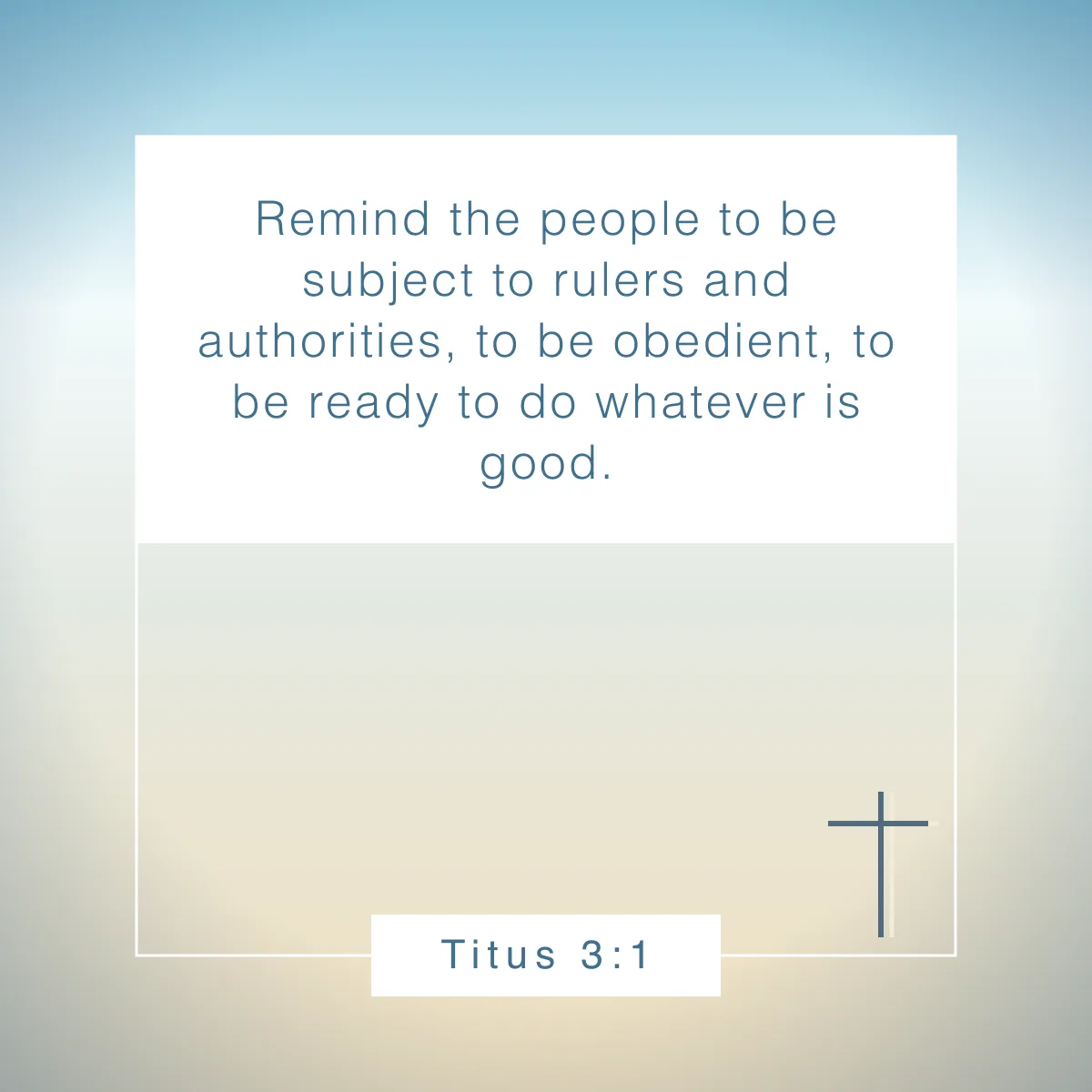 Titus 3:1 Bible verse about being prepared