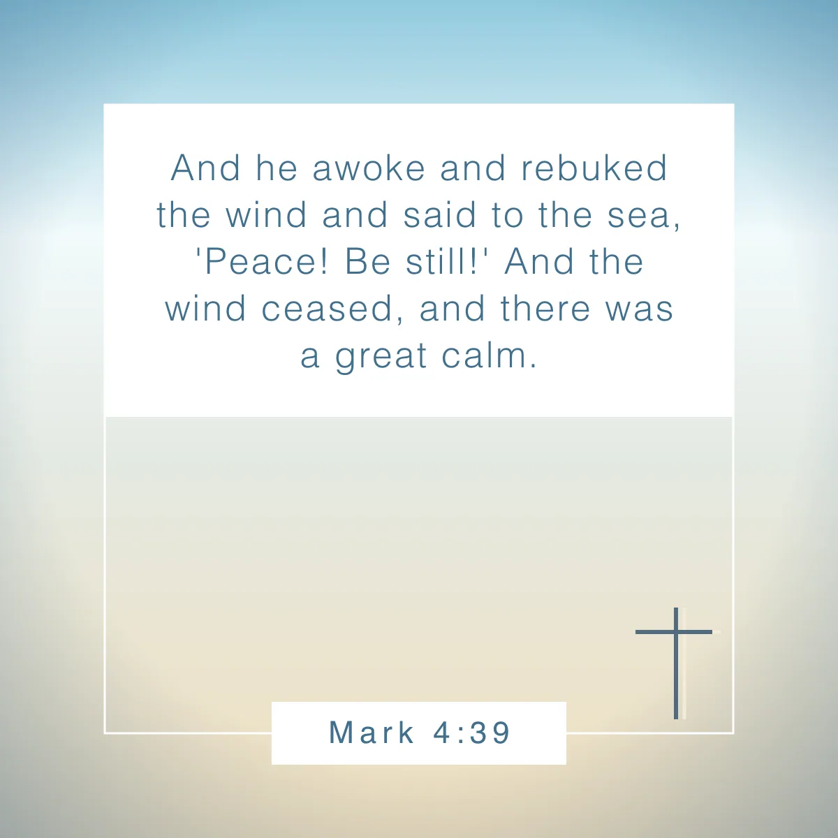 Mark 4:39 Bible verse about being still