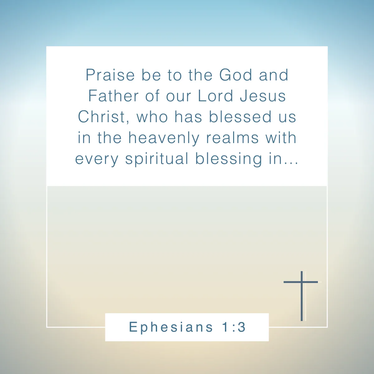 Ephesians 1:3 Bible verse about being thankful for blessings