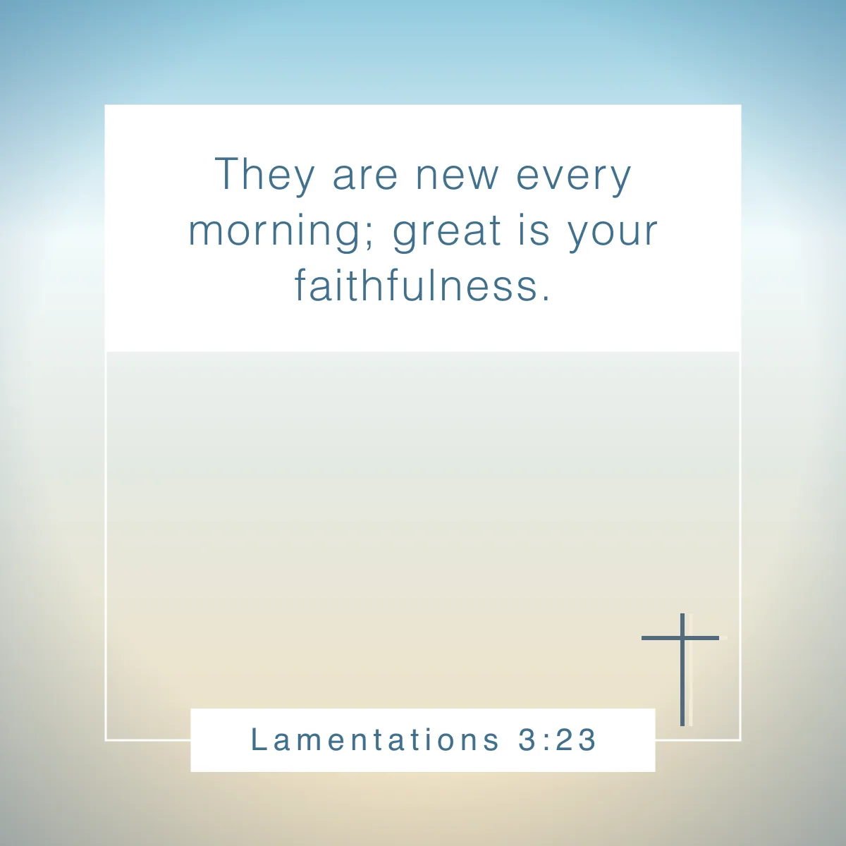 Lamentations 3:23 Bible verse about being thankful for blessings