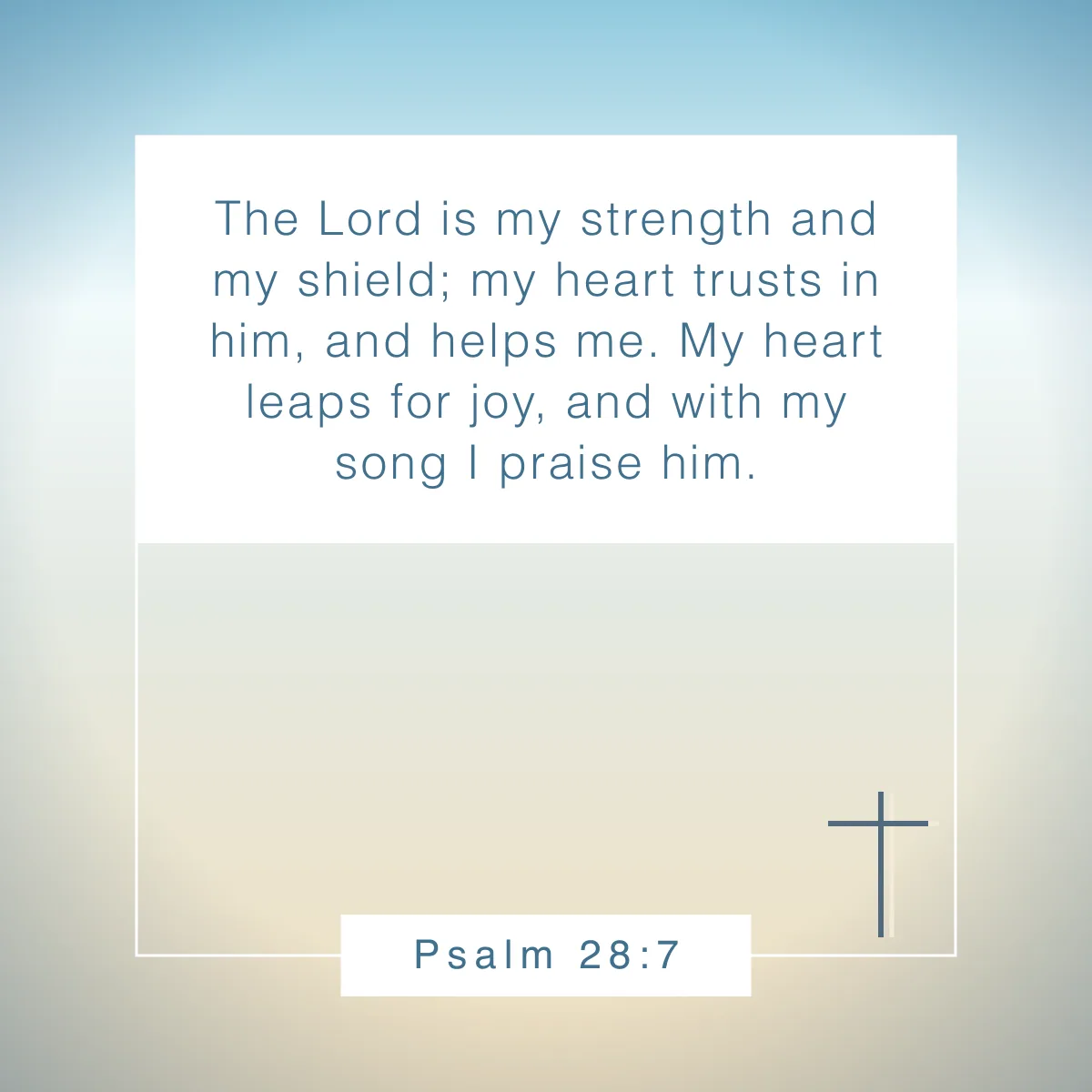 Psalm 28:7 Bible verse about being thankful for blessings