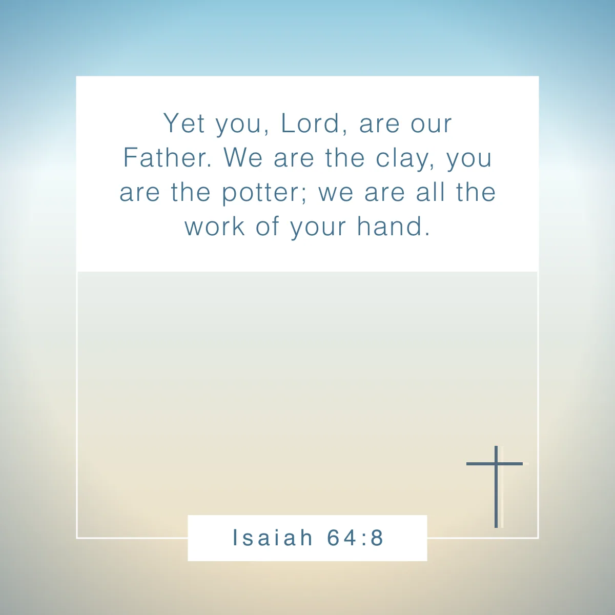 Isaiah 64:8 Bible verse about being unique