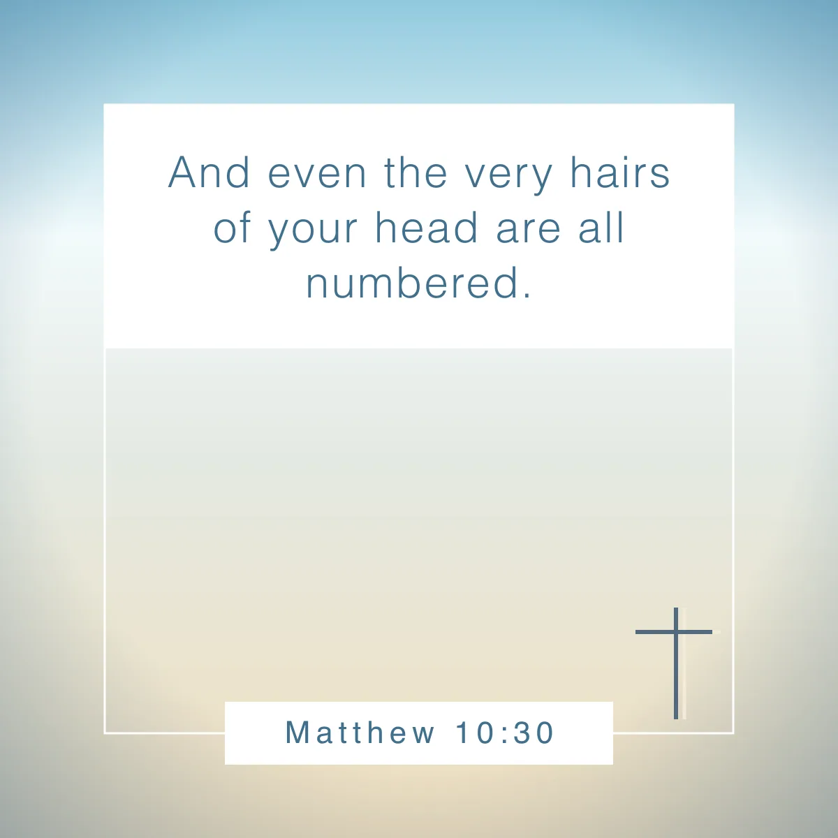 Matthew 10:30 Bible verse about being unique