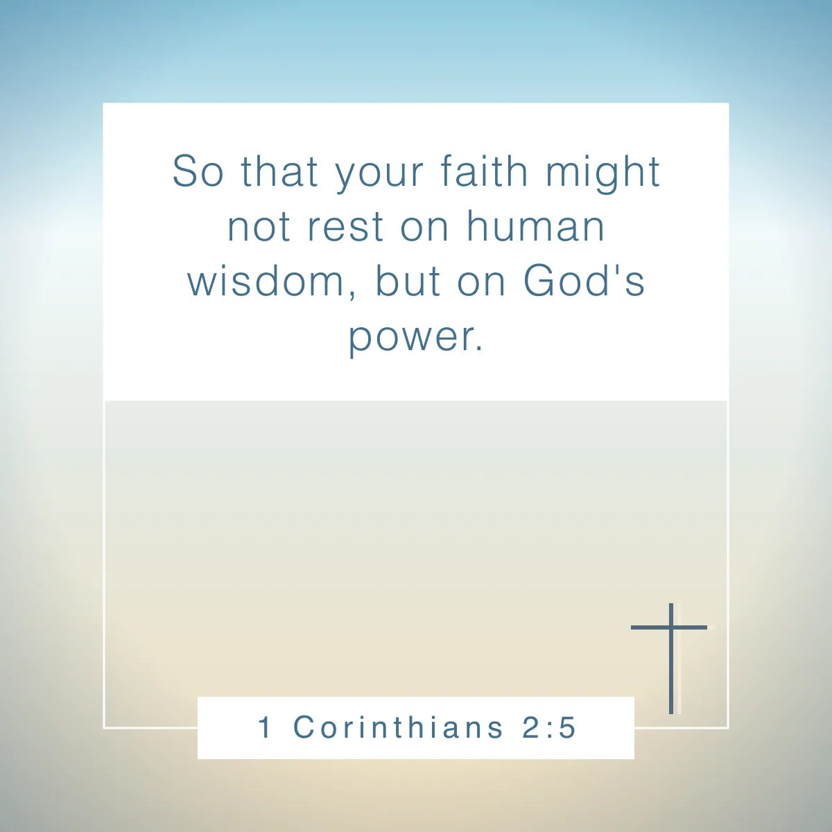 1 Corinthians 2:5 Bible verse about believing in yourself