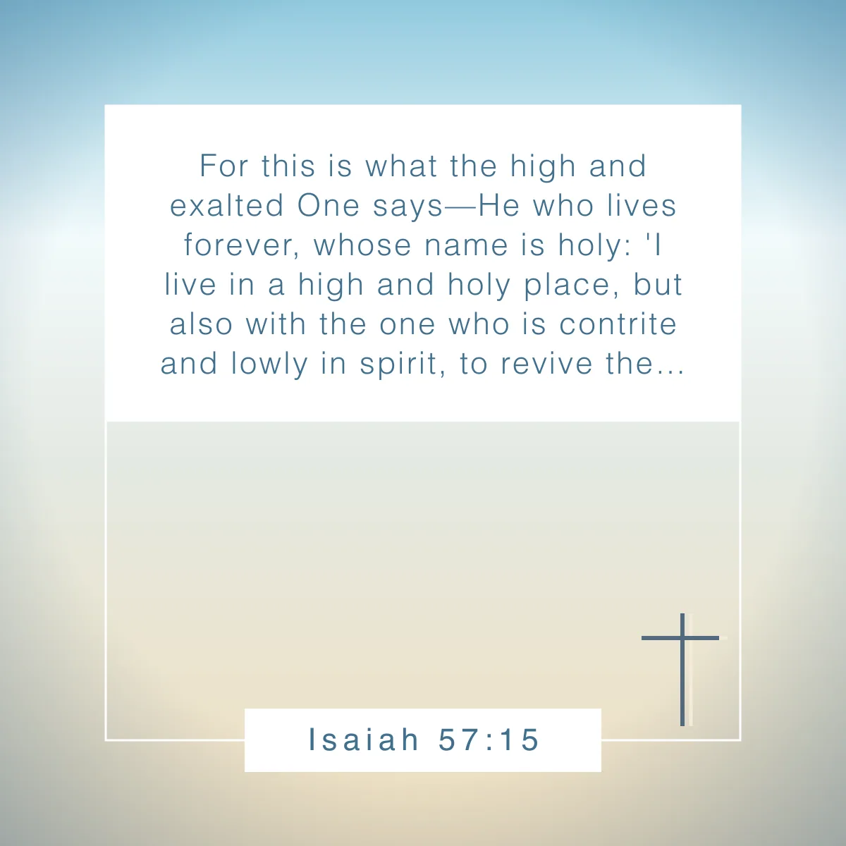 Isaiah 57:15 Bible verse about brokenness