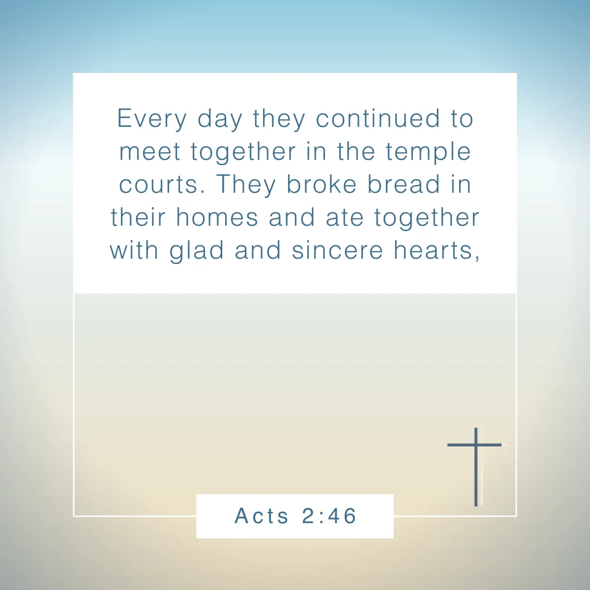 Acts 2:46 Bible verse about celebrating