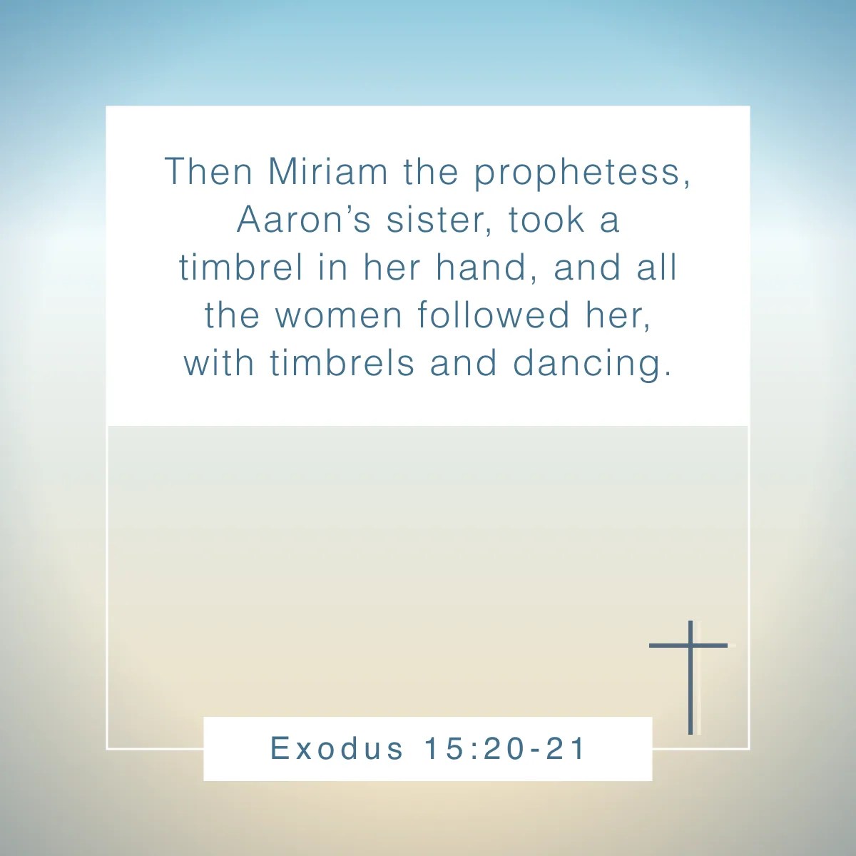 Exodus 15:20-21 Bible verse about celebrating