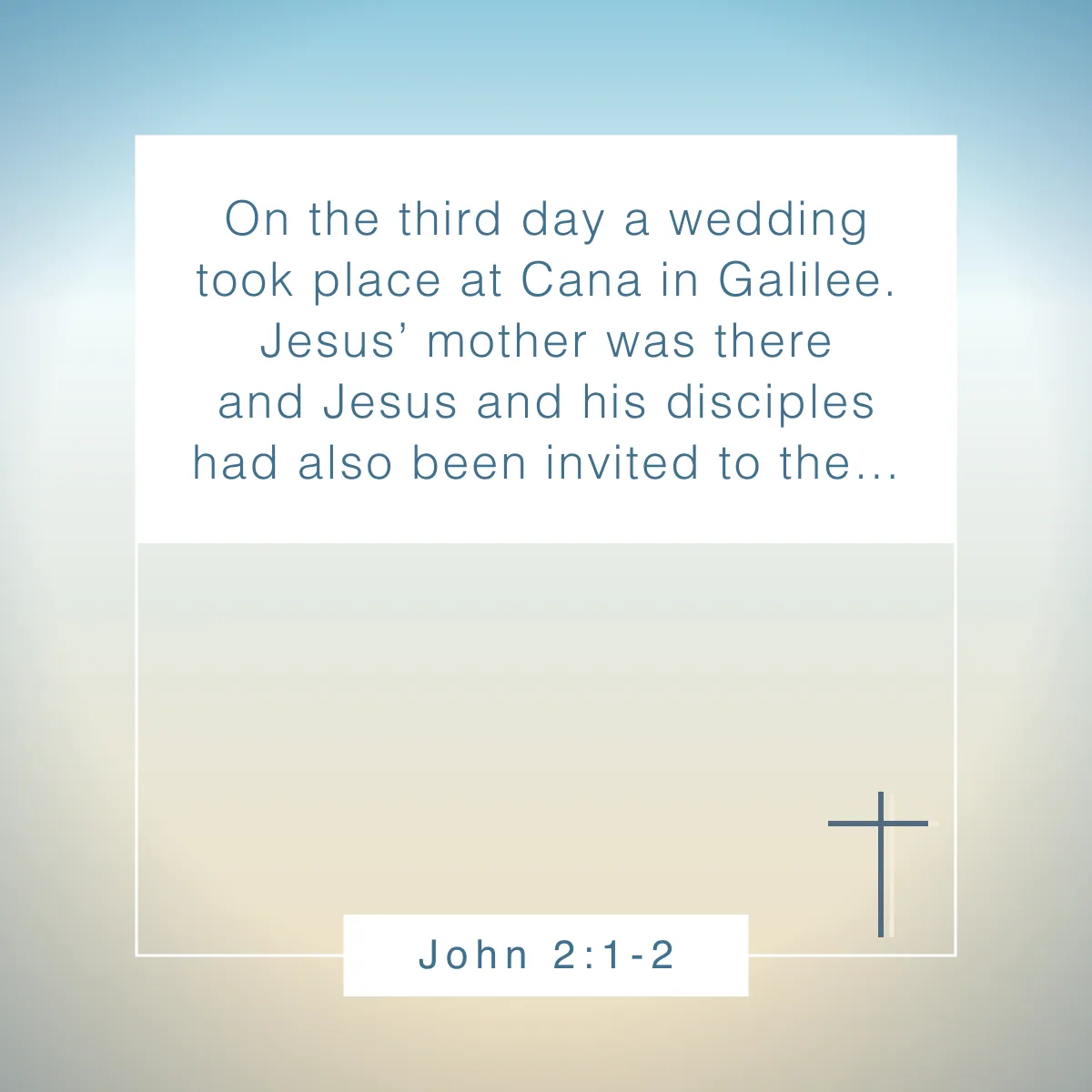 John 2:1-2 Bible verse about celebrating