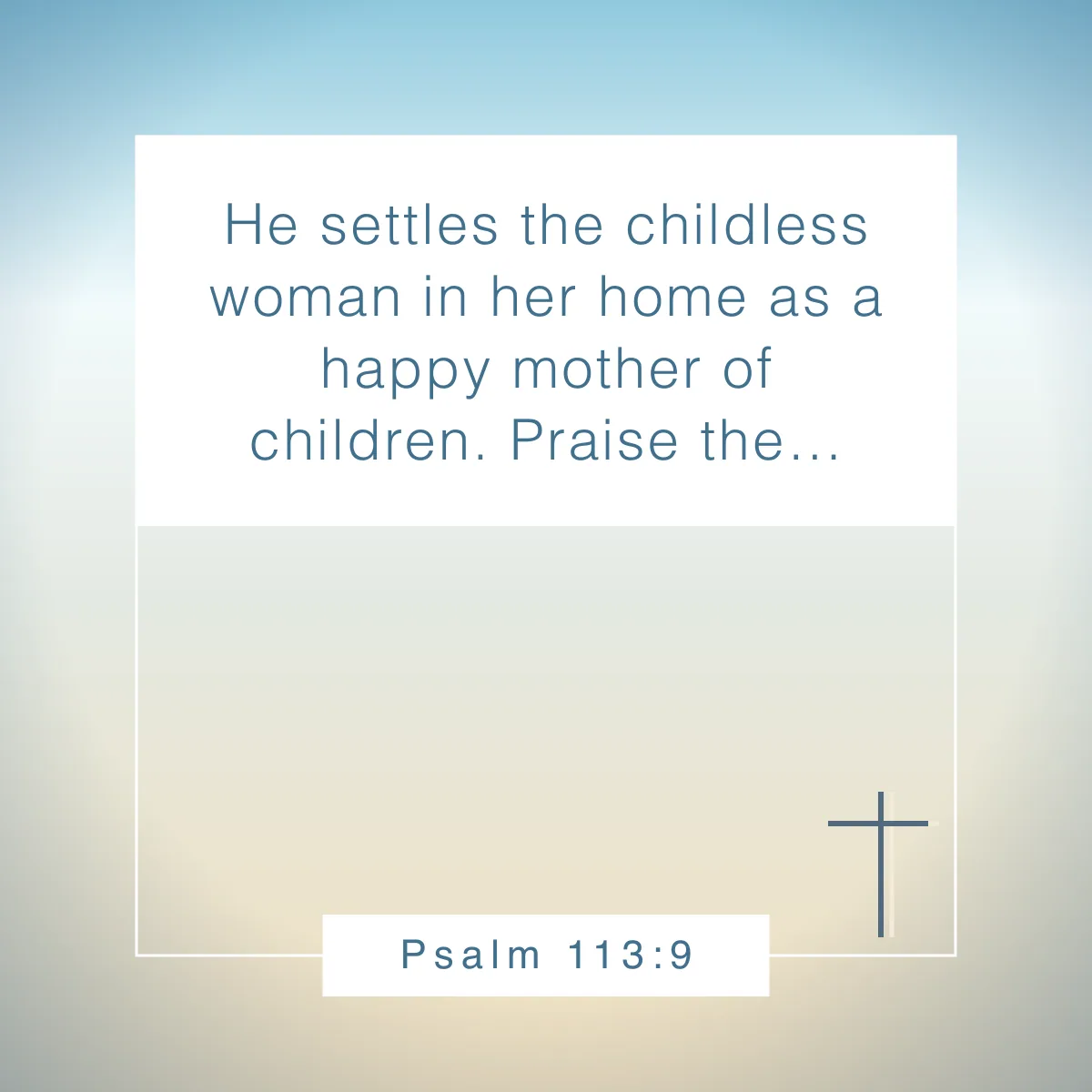 Psalm 113:9 Bible verse about celebrating
