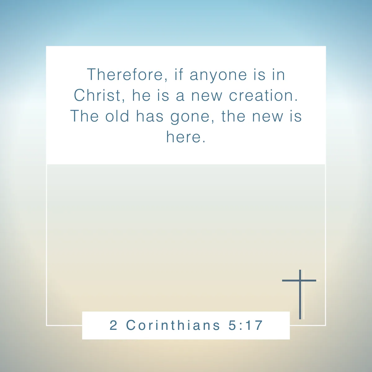 2 Corinthians 5:17 Bible verse about change