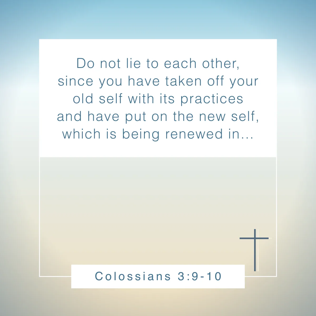 Colossians 3:9-10 Bible verse about change