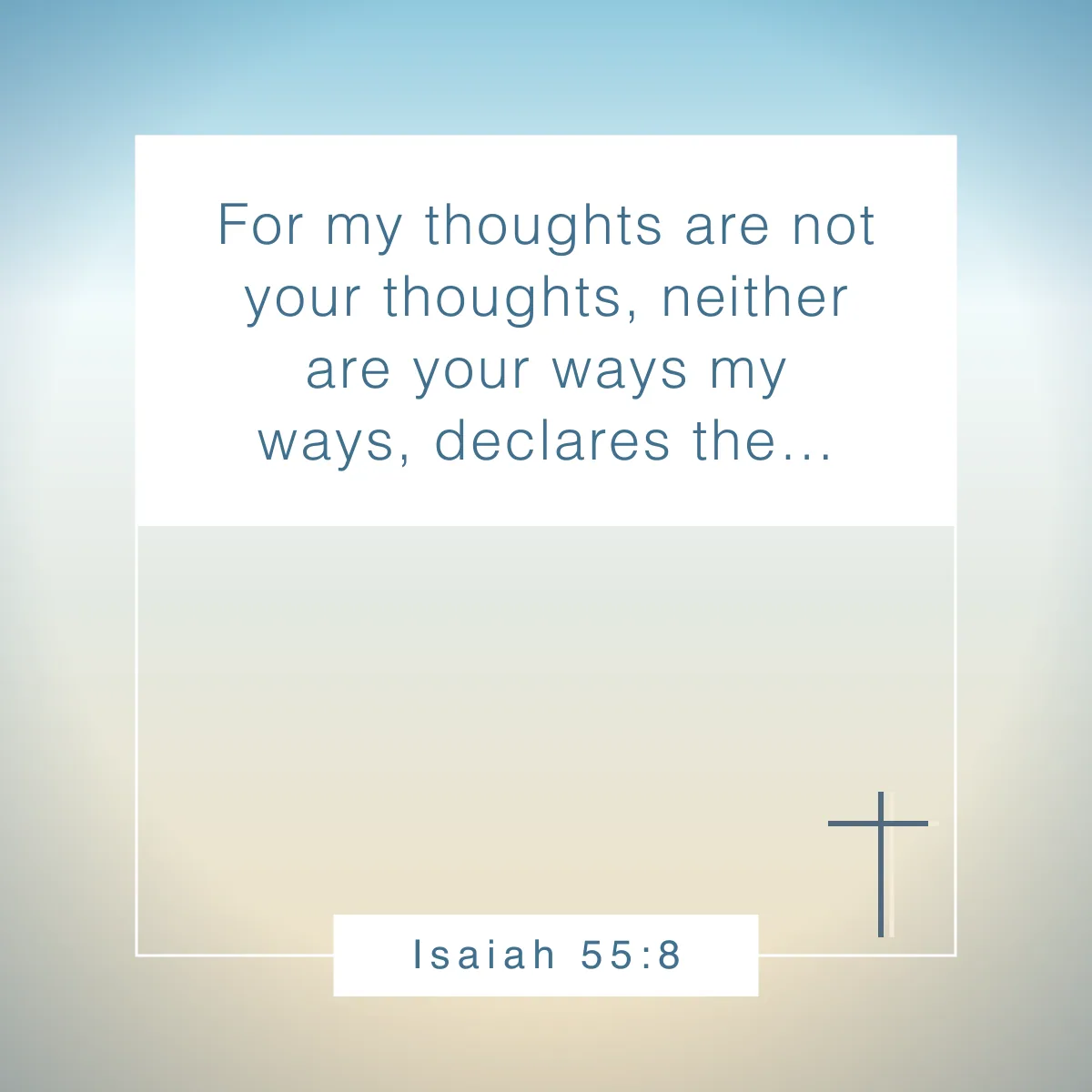 Isaiah 55:8 Bible verse about change