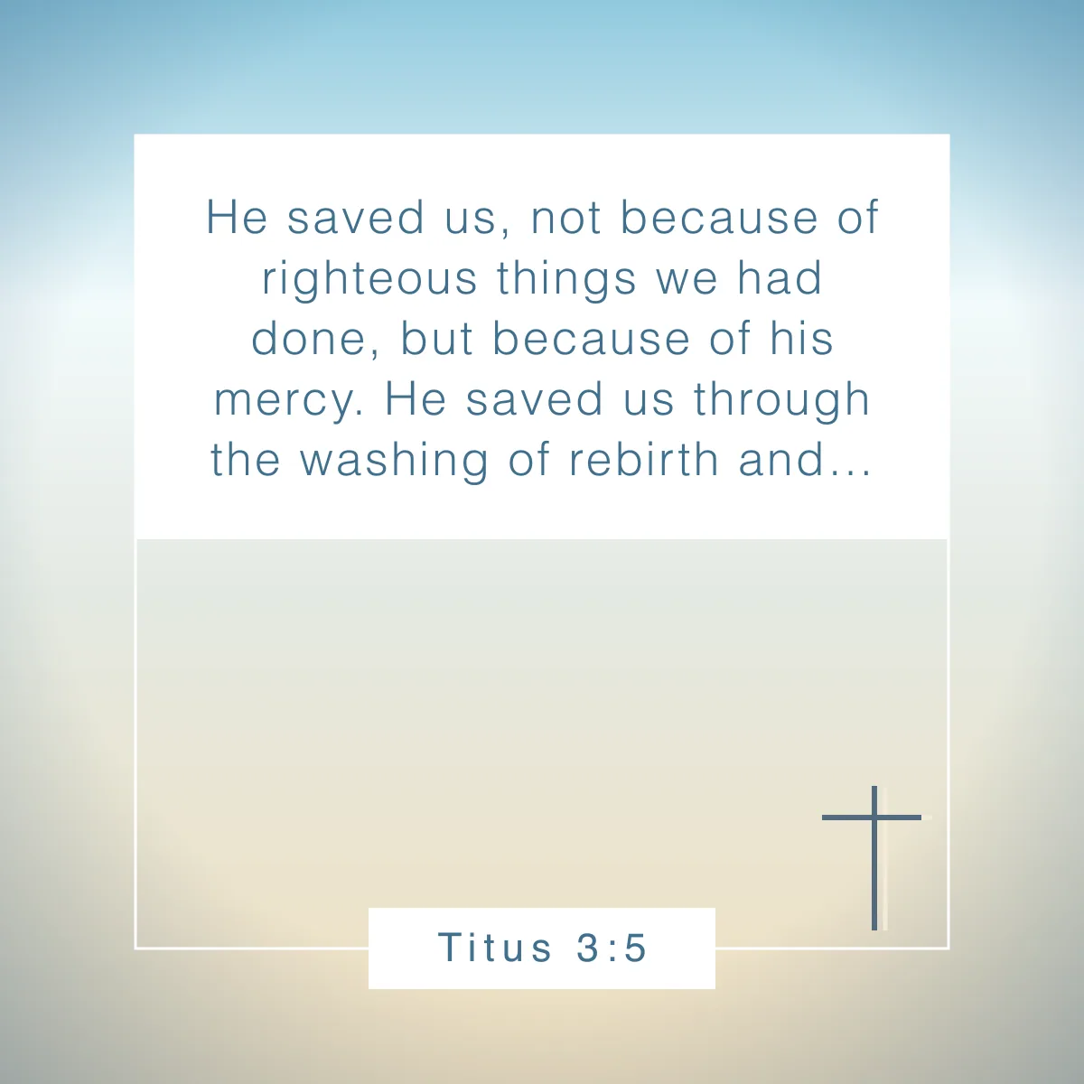 Titus 3:5 Bible verse about change