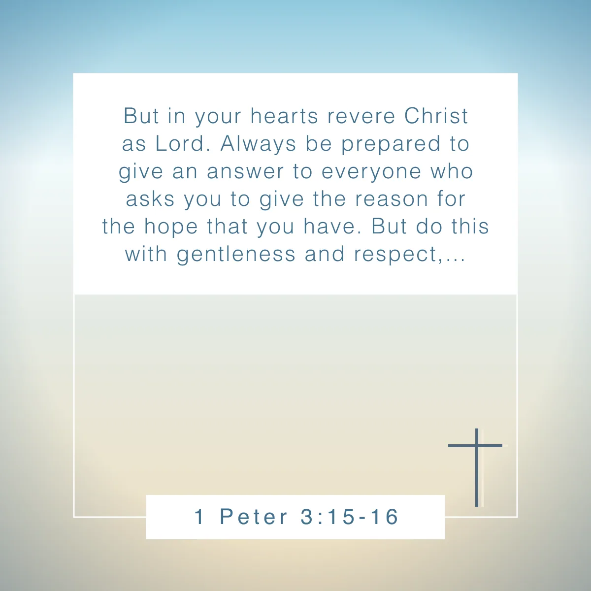 1 Peter 3:15-16 Bible verse about character