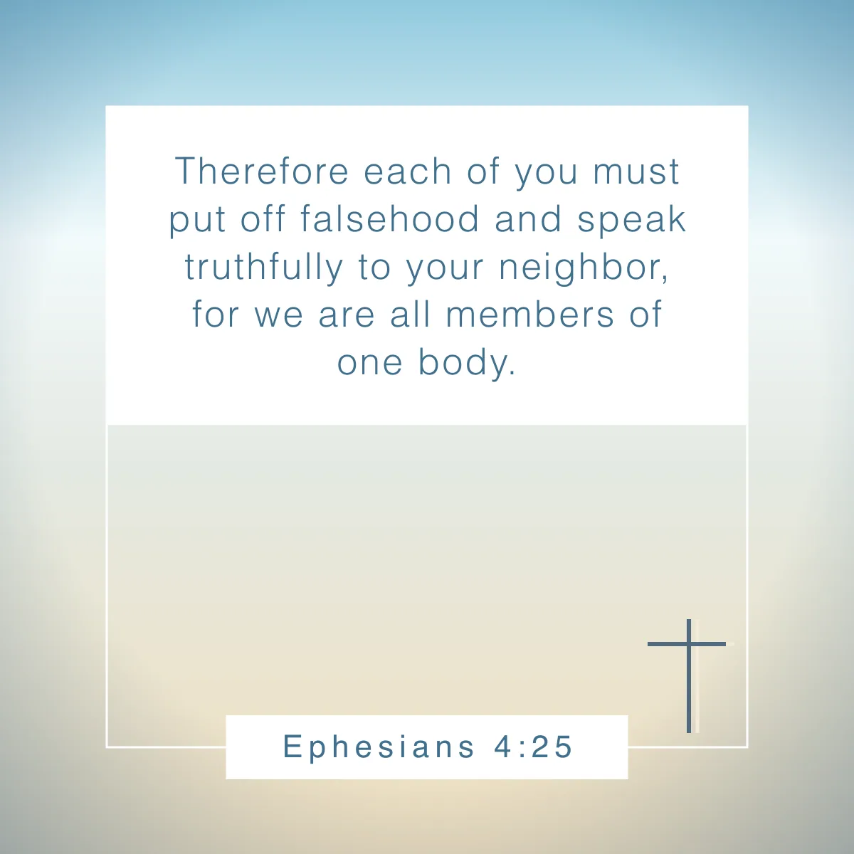 Ephesians 4:25 Bible verse about character