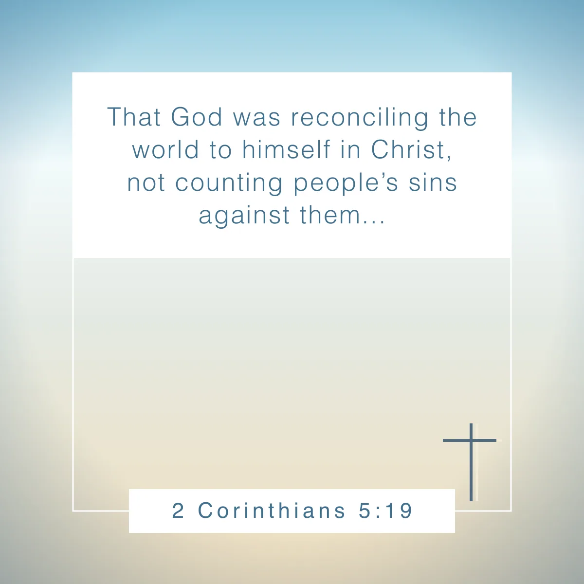 2 Corinthians 5:19 Bible verse about Christmas