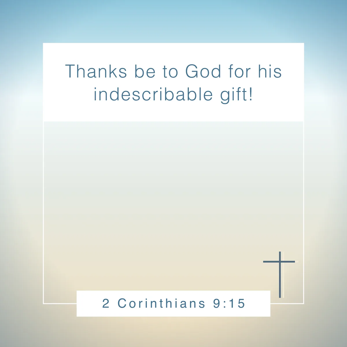 2 Corinthians 9:15 Bible verse about Christmas