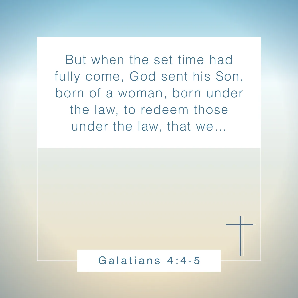 Galatians 4:4-5 Bible verse about Christmas