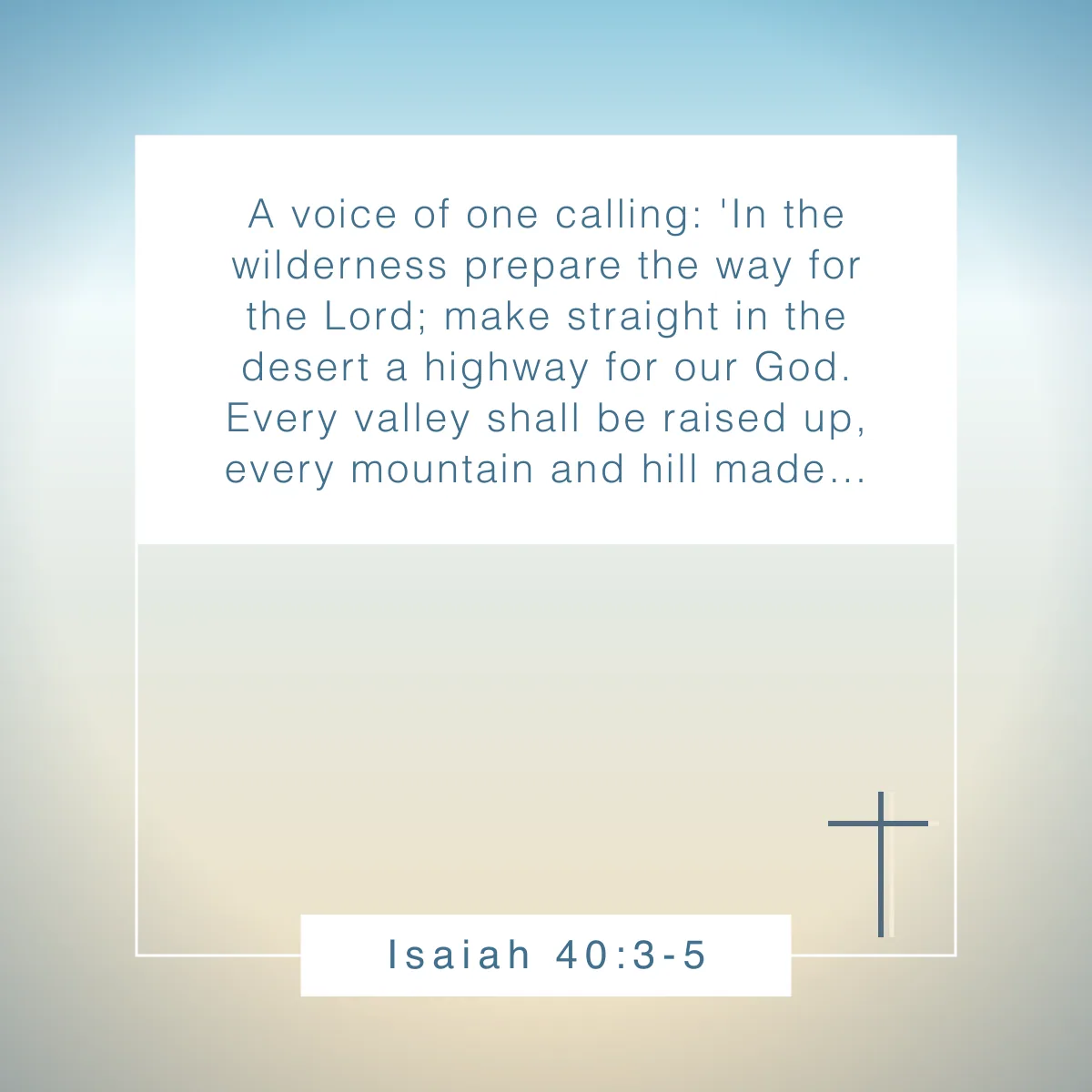 Isaiah 40:3-5 Bible verse about Christmas