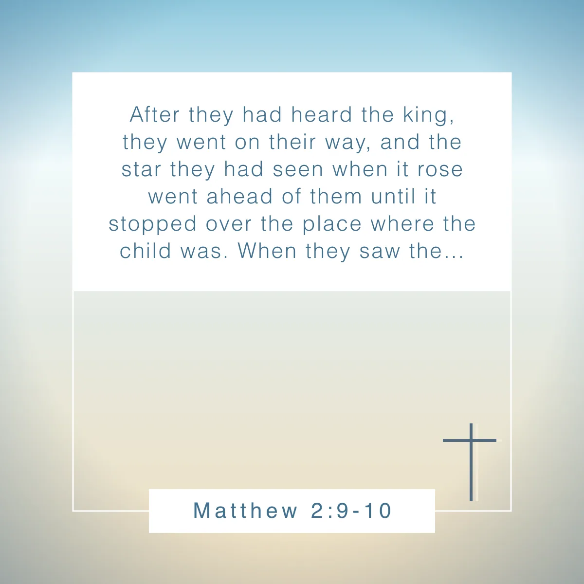 Matthew 2:9-10 Bible verse about Christmas
