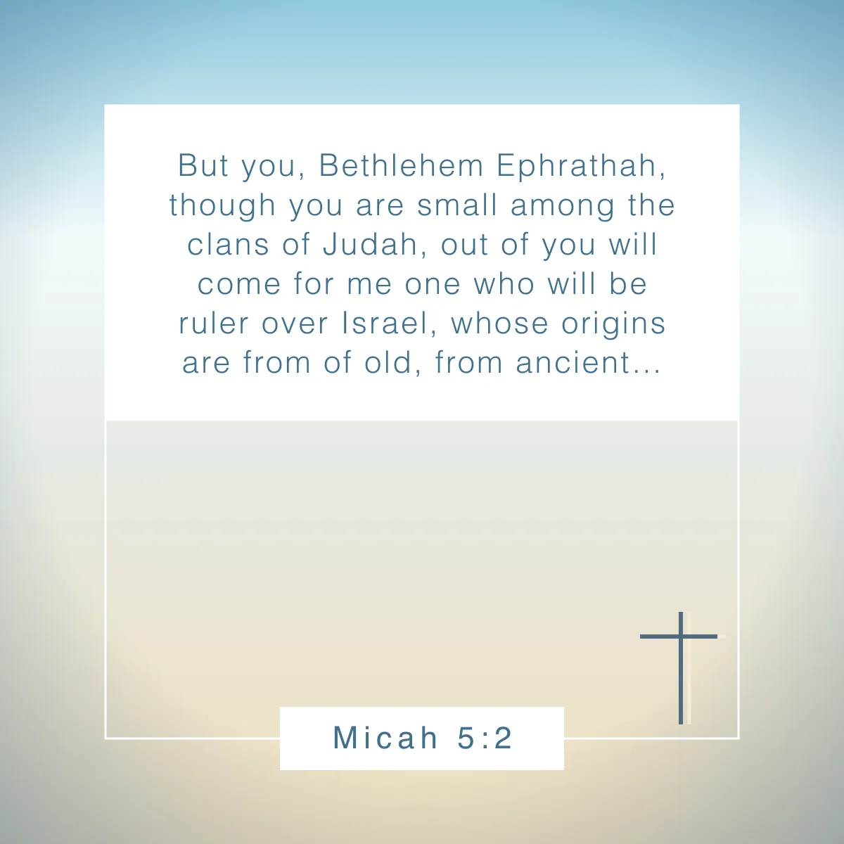 Micah 5:2 Bible verse about Christmas