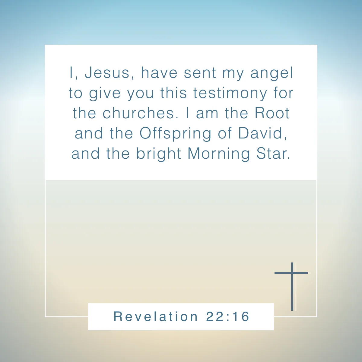 Revelation 22:16 Bible verse about Christmas