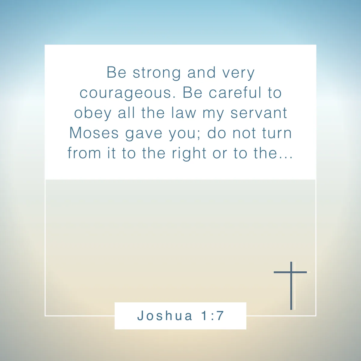 Joshua 1:7 Bible verse about consistency