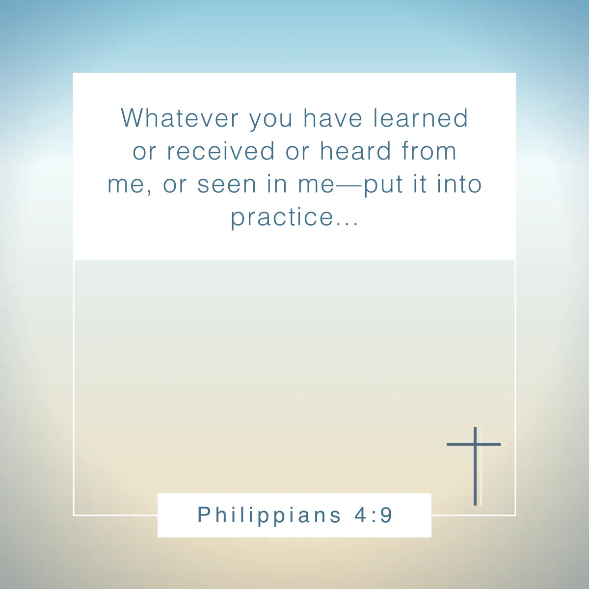 Philippians 4:9 Bible verse about consistency