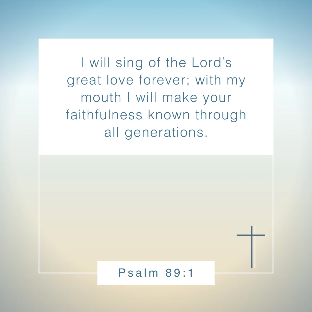 Psalm 89:1 Bible verse about consistency