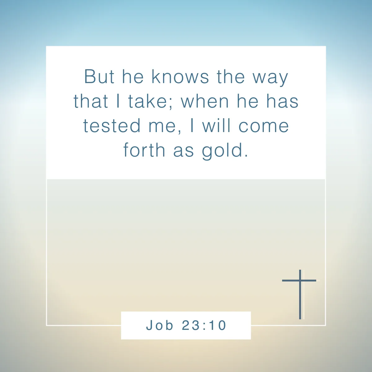 Job 23:10 Bible verse about dealing with uncertainty