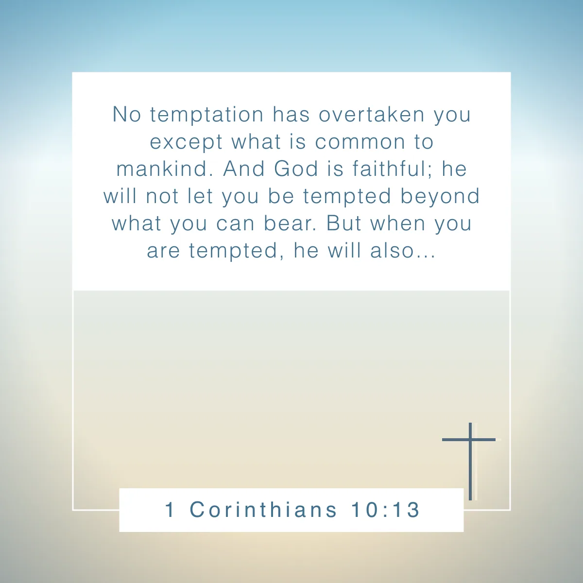 1 Corinthians 10:13 Bible verse about determination