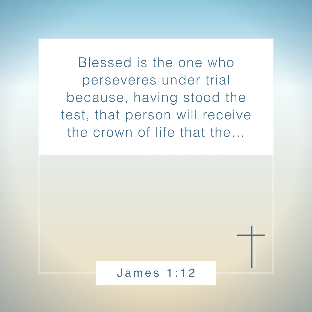 James 1:12 Bible verse about determination