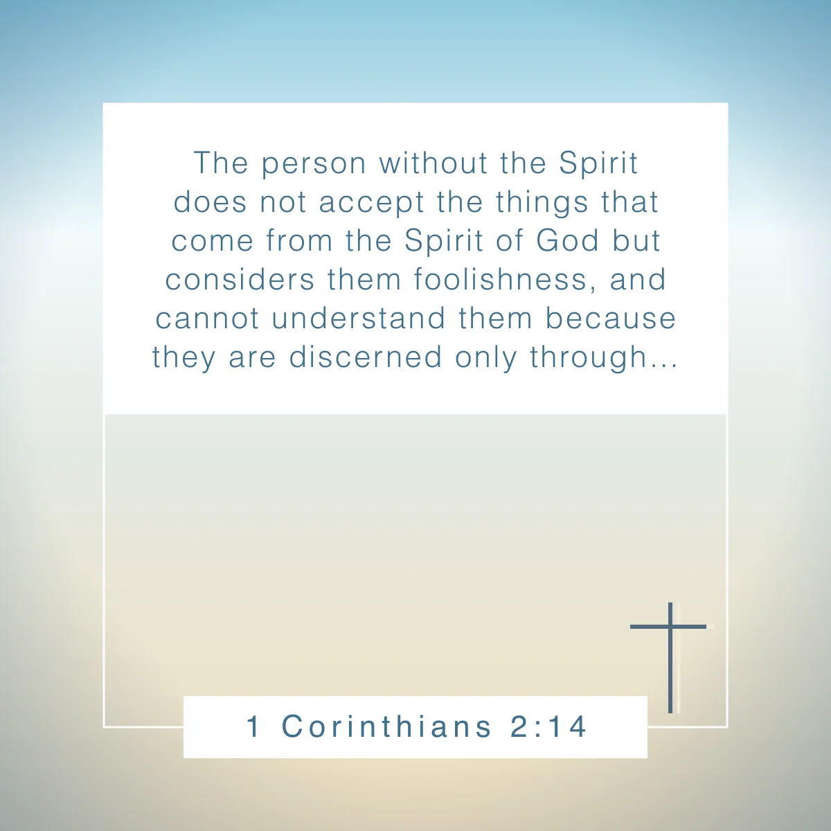 1 Corinthians 2:14 Bible verse about discernment and wisdom
