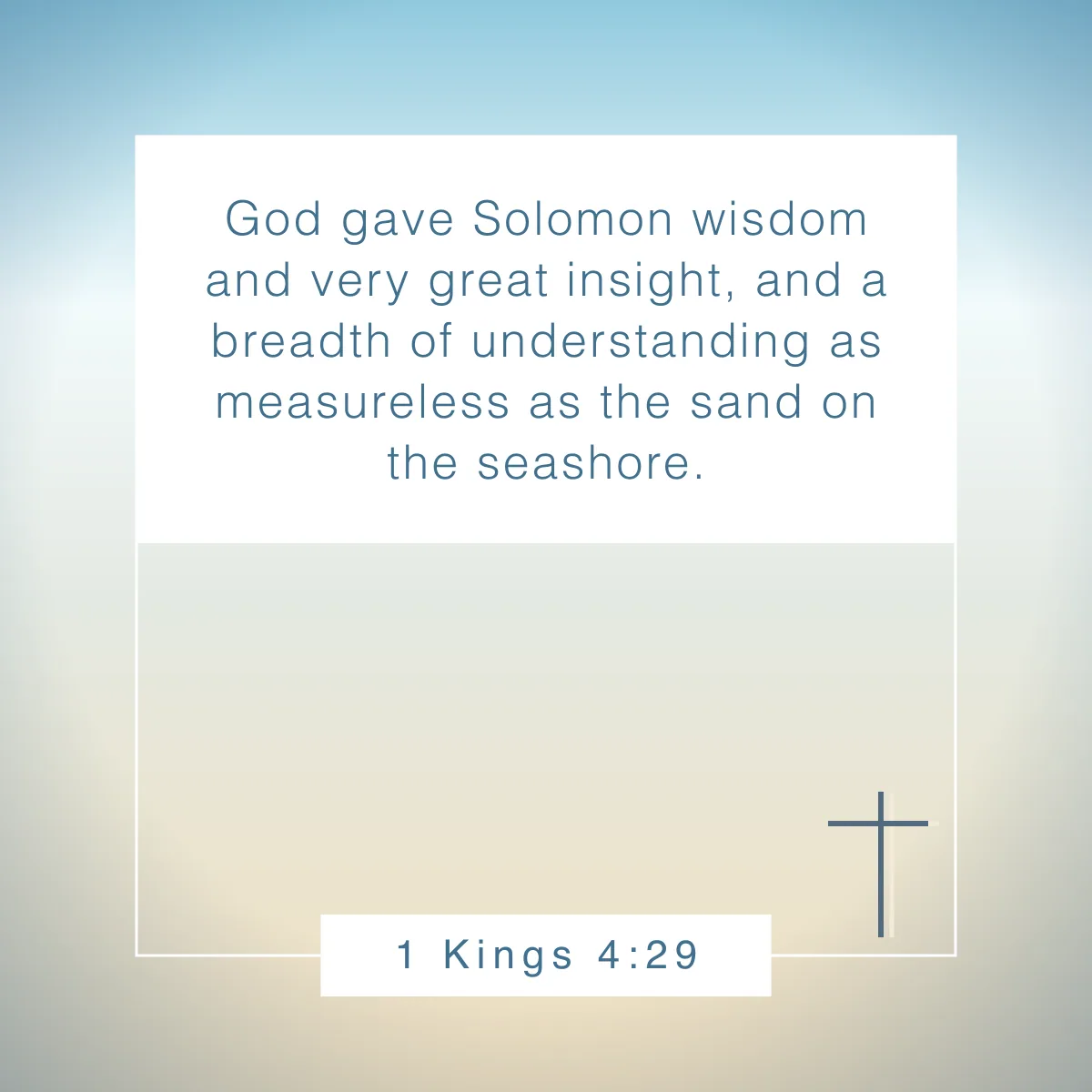 1 Kings 4:29 Bible verse about discernment and wisdom