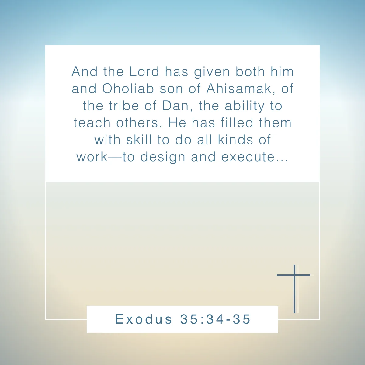 Exodus 35:34-35 Bible verse about discernment and wisdom