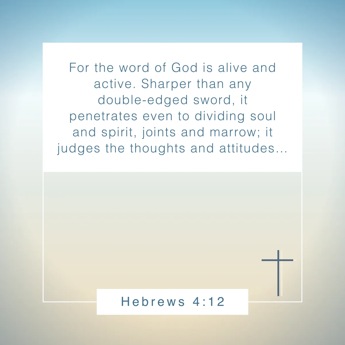 Hebrews 4:12 Bible verse about discernment and wisdom